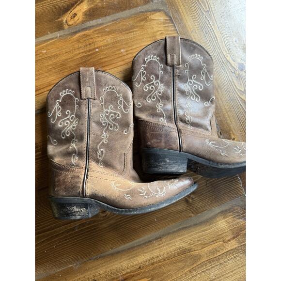 SMOKY MOUNTAIN BOOTS Girls' Marilyn 3754C Distressed Leather Youth Size 1 R - Picture 1 of 6